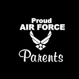 Proud Air Force Parents Car Window Decal Sticker White 5"
