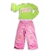 Mish Mish - Girls Long Sleeve Corduroy Pant Set, Green, Pink