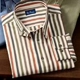 Multi Color Striped Cotton/Cashmere Sport Shirt