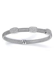 Sterling Silver & Cz Bangle