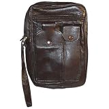 New Mens Genuine Leather Multipurpose Travel Bag Brown