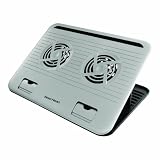 Gear Head Dual-Cool Notebook Cooling Stand - Black with Grey Accents (CFS4000SLV)