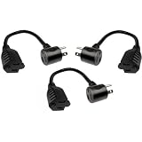 Cables Unlimited PWR-PSLIB-3 1 Foot Outlet Xtender Power Cord with Pass Through