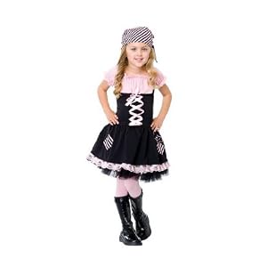 Halloween Kids Children Girls Costumes 2Pc. Treasure Hunt Pirate, Includes Peasant Dress And Head Scarf Leg Avenue By Fenvy