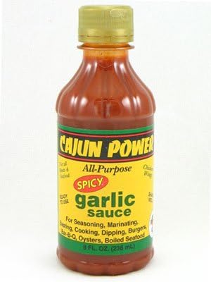 Cajun Power, Sauce Garlic Spicy, 8-Ounce (12 Pack)
