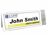 C-Line Large Rigid Plastic Name Tent Holder, Clear, Heavyweight , 4.25 x 11 Inches, 25-Count (87507)