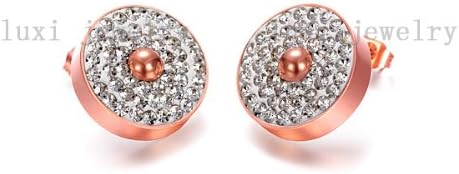 Ayyara Gem honeyrose gold plated earringTitanium Stainless steel Crystal earringold jewelrySCE025 stud earrings