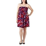 Juniors' Plus-Size Pure Energy Ebony/Red Strapless Tube Dress