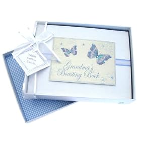 White Cotton Cards Small Album (Blue Butterfly/ Grandma Bliss)