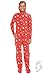Footed Pajamas - Holly Jolly Christmas Kids Hoodie One Piece