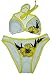 Corona White Bikini with Gold Hibiscus Print Juniors