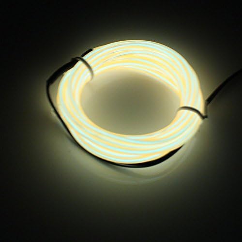Aquat 5M 15ft Rope LED Light Strip EL Wire Cable for Car Home Decoration Costume Thanksgiving Christmas Day New Year (yellow)