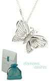 Diamond Desires Sterling Silver 'Butterfly' Pendant & Chain