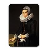 Portrait of a Lady in a Black Dress by.. - Mouse Mat Art247 Highest Quality Natural Rubber Mouse Mats - Mouse Mat