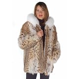 Lynx Fur Jacket - Hooded Lynx Fur Parka by Jackets