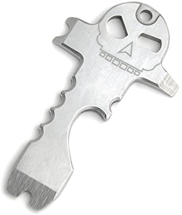 OUMILY Outdoor True Utility Survival Multi-functional Tool Portable Defense Pocket Gadget Keychain Bottle Opener-Silver