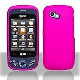 Premium - LG GW370/Neon II Rubber Hot Pink Cover - Faceplate - Case - Snap  ....
