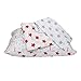 Bacati Baseball Muslin 3 Piece Toddler Bedding Sheet Set, Red/Grey