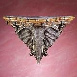Elephant Statue Figurine Decor Wall Shelf Holder Rack