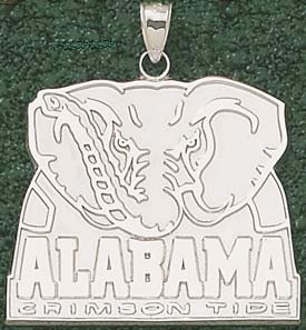 Anderson Jewelry Crimson Tide Elephant Logo Giant Silver Charm
