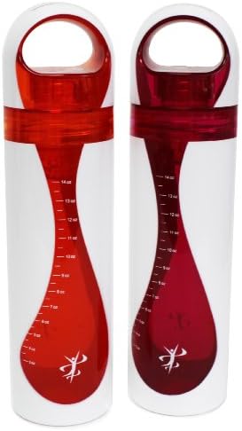 2 Pk Metro Fulfillment House BPA Free Water Bottle Orange/red, 13 Oz