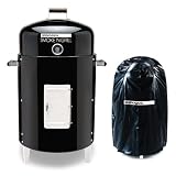 Brinkmann 810-5301-V Smoke'N Grill Double Charcoal Smoker/Grill with Outdoor Vinyl Cover