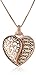 Amazon Collection Sterling Silver with Gold Flashed Love Mother and Son Forever Heart Pendant Necklace