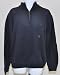 NEW Chaps Mens 1/4 Zip Mock Sweater 100% Cotton Navy Blue Size XL