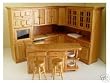 Dollhouse Miniature Modern Oak Kitchen