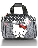 Hello Kitty Overnight Bag: Black & White Dot