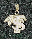 Anderson Jewelry Florida State Seminoles W/Feather 1/2 Gold Charm