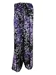 Palazzo Wrap Pant Tie Die Black & Purple Trouser