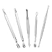 ACEVIVI 100% Surgical Quality Stainless Steel Blackhead Blemish Remover & Acne Pimple Extractors (5 pcs)
