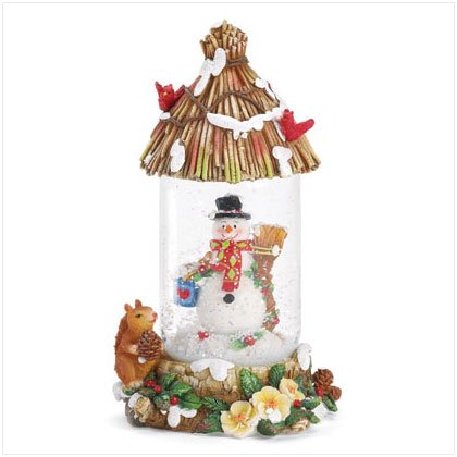 Snowman Hut Snowglobe