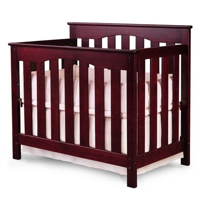 Ethan 2-in-1 Convertible Mini Crib in Cherry