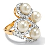 Sim. Pearl 18k/Sterling Silver Ring