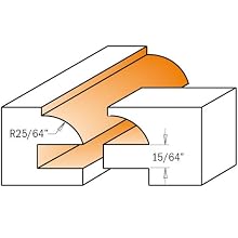 CMT 891.502.11 2-Piece Rail & Stile Bit Set, 1/2-Inch Shank, 1-3/4-Inch Diameter, Carbide-Tipped