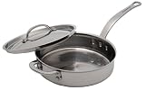 KitchenAid Five-Ply Stainless-Steel Clad 3-Quart Saut  Pan with Lid and Helper Handle