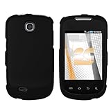 Samsung Dart T499 T-499 Black Rubber Feel Snap-On Cover Hard Case Cell Phon ....