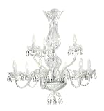 WATERFORD CRYSTAL BLUE BELL CHANDELIER 9 ARM