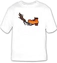 T-shirt with teeth, shoe, cartoon, dog, mouth, bite