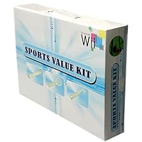 Sport Pack for Nintendo Wii Remote - Golf club, Tennis Racket, Baseball Bat - White