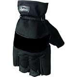 Wells Lamont 836L Fingerless Mens Work Gloves, Stretch Canvas Back, Large