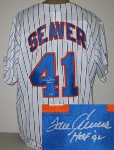 Tom Seaver Signed New York Mets Majestic Jersey - HOF 92