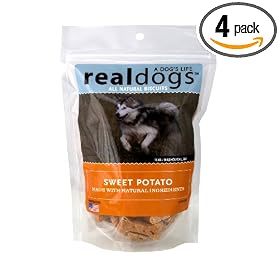 A Dog's Life Sweet Potato Natural Biscuits, 8-Ounce Pouches (Pack of 4)