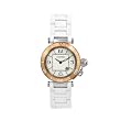 Cartier Women's W3140001 Pasha White Rubber 18k Gold Bezel Watch by Cornerwind Media