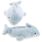 Light Blue Dolphin Animal Slippers for Women