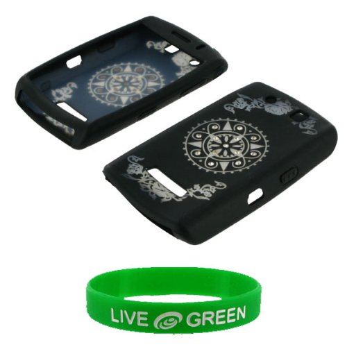 Celtic Compass with Rhinestones Design Silicone Skin Case for RIM BlackBerry Storm 9530 9500 Phone, Verizon Wireless