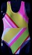 Girls 1 PC U-Back Pink/DiagonalMulti