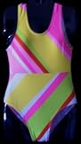 Girls 1 PC U-Back Pink/DiagonalMulti